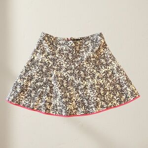Club Monaco Luxury 100% Silk Trim Floral Skirt - Pristine - Size 0